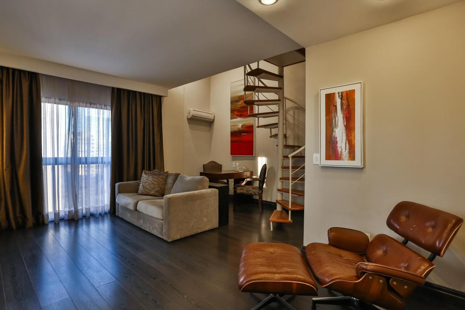 Double Tree By Hilton Sao Paulo Itaim Hotel Exterior photo A living room with a spiral staircase
